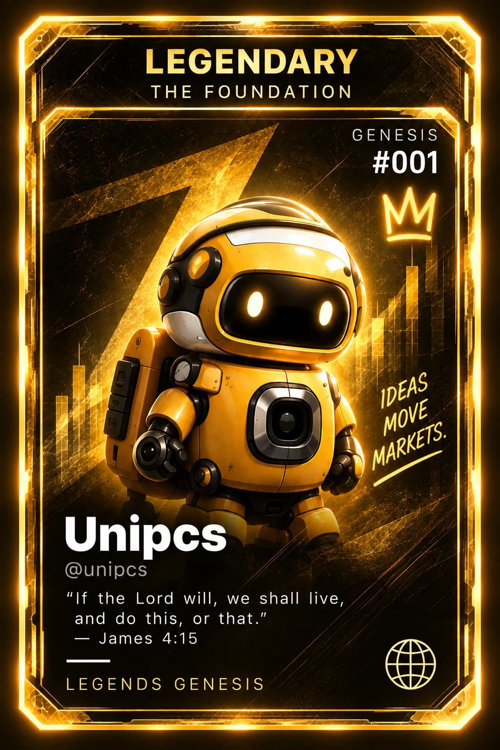 Unipcs, @unipcs — legendary, The Foundation, Legends Genesis number 001